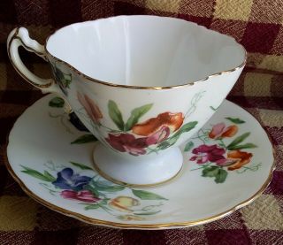 Hammersley Sweet Pea Large Tea Cup And Saucer Set 2