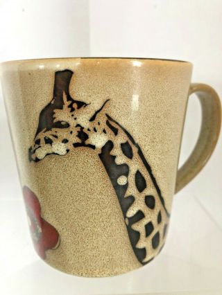 Blue Harbor Giraffe Mug Coffee Tea Cup Large With Flowers 2013