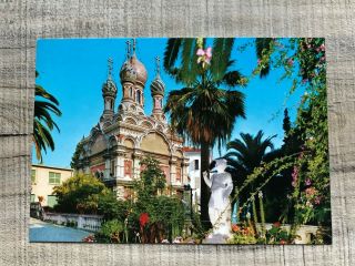 Collectable Vintage Postcard San Remo Riviera Dei Fiori Russian Church (a275)