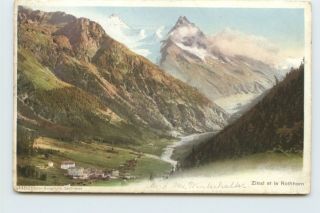Zinal Et Le Rothorn Colour Vintage Printed Postcard Posted Er