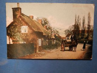 Vintage Postcard Wilford Near Nottingham Village Scene With Horse And Cart