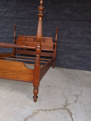 Antique Mahogany 4 Poster Full - Size Bed Frame Pineapple Acorn Final Post 4