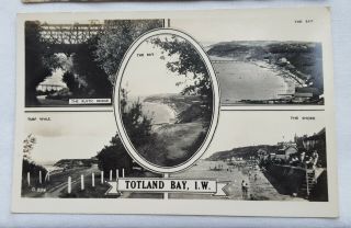 2 VINTAGE POSTCARDS OF TOTLAND BAY,  ISLE OF WIGHT,  1915 IDEAL SERIES,  1953 BAY 3