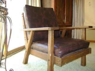 Brandt Ranch Oak Arm Chair Collectible Vintage 1900
