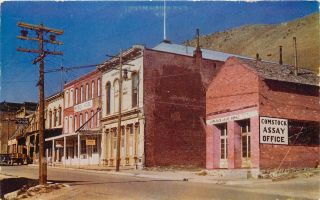 Vintage Chrome Postcard Nv Ah C386 Virginia City Reno Nevada Street View Nev