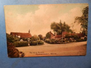 Vintage Postcard " The Alms Houses " Hoveringham Nottingham
