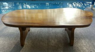 Vintage Form Koa Monkey Pod Wood Coffee Table Large/heavy Made In Hawaii
