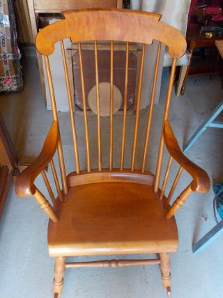 Mid Century Maple George S.  Bent Rocker / Rocking Chair (rp - R92)