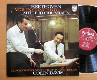 Philips 6500 775 Beethoven Violin Concerto Arthur Grumiaux Davis Near Lp