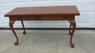 Kittinger Game Sofa Table Console Chippendale Mahogany Chippendale