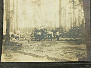 Cabinet Card Photograph Of The Logging Camp