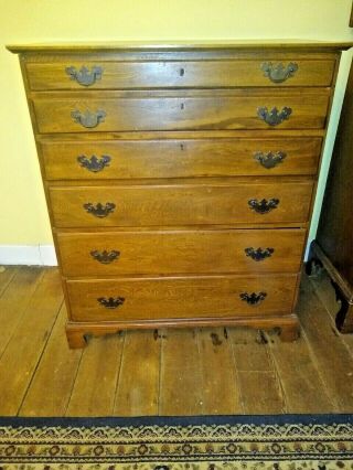 American Chippendale Chestnut Chest Of Drawers,  Last Quarter Of The 18th Century