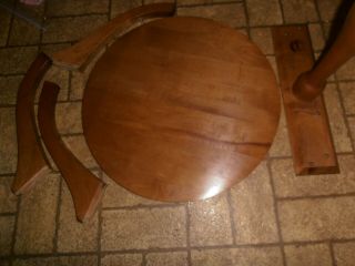 Vintage Cohasset Hagerty Colonial Modern Cherry Wood Side Tea Lamp Hall Table