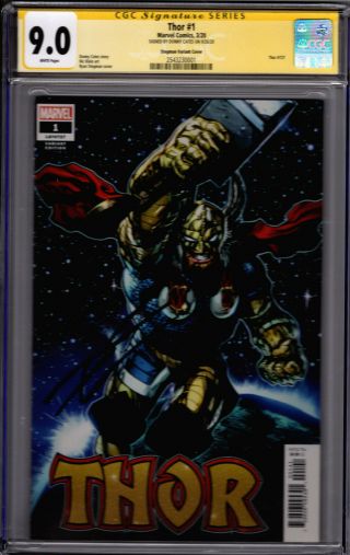 Marvel Thor 1 Stegman Variant Cgc Ss 9.  0 Signed By Donny Cates
