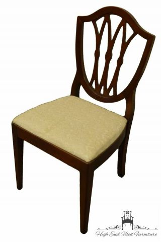 1960 ' s Antique Vintage Solid Cherry Duncan Phyfe Shield Back Dining Side Chair 2
