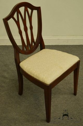 1960 ' s Antique Vintage Solid Cherry Duncan Phyfe Shield Back Dining Side Chair 4