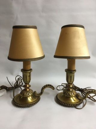 Antique/vintage French Brass Table/bedside Lamps