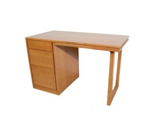 Russel Wright for Conant Ball company Mid - Century Modern solid birch desk 3