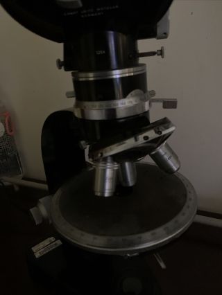 Ernst Leitz Wetzlar Germany Objectives Binocular Vintage Microscope 633540