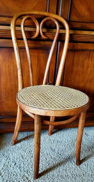 Vintage Bentwood Cafe Chair Thonet Style Bistro Chair With Cane Seat