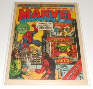 Mighty World Of Marvel No.  3 Marvel Uk 1972 Spider - Man No.  1 Nm