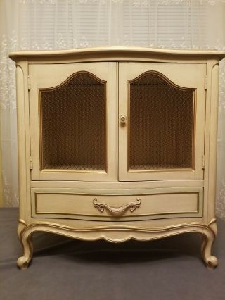 Drexel Touraine French Provincial Cabinet Nightstand Antique 50s,  H25in × W16in