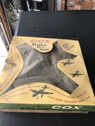 Vintage Cox Ju87d Stuka Gas Powered Tether Control Line Airplane Wwii