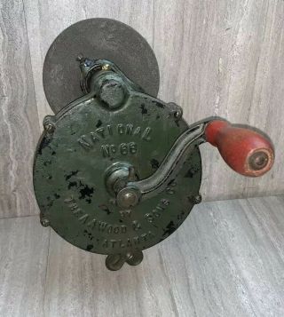Vintage Hand Crank Sharpener Grinder The Aa Wood & Son Co.  Bench Mount No 66 Atl