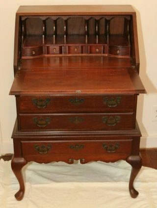 Antique Secretary Mahogany Desk by Maddox Table Company 3