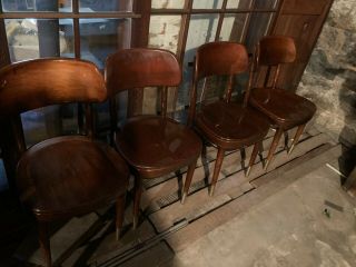 Set Of 4 Vintage Thonet Chairs