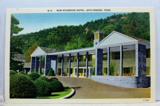 Tennessee Tn Gatlinburg Riverside Hotel Postcard Old Vintage Card View Standard