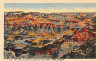 Lipan Point Grand Canyon National Park Arizona Vintage Postcard H07