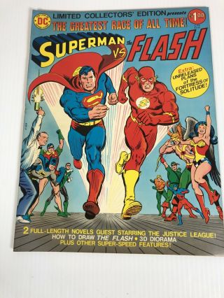 Superman Vs Flash Dc Comics Treasury 1976 Limited Collectors Edition C - 48 Jla B