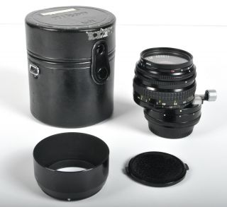 Vintage Nikon Pc - Nikkor 35mm F2.  8 Non - Ai Architectural Sheft Camera Lens,  Hood
