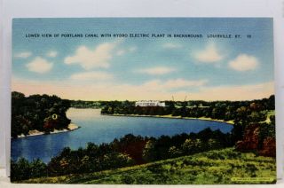 Kentucky Ky Louisville Hydro Electric Plant Portland Canal Postcard Old Vintage
