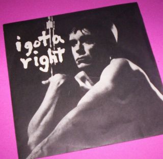 Iggy Pop I Got A Right.  Orig 1978 Uk 45.  David Bowie.  M/vg.