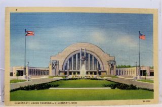 Ohio Oh Cincinnati Union Terminal Postcard Old Vintage Card View Standard Postal