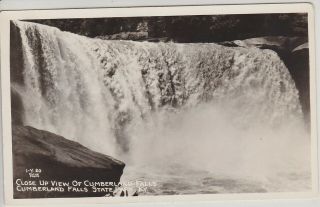 Cumberland Falls S.  P. ,  Ky.  Close Up View Of The Falls.  Vintage Rppc Postcard