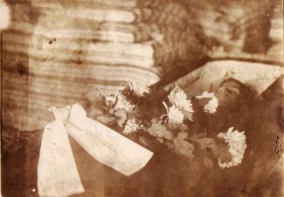 Antique Post Mortem Funeral Coffin Cabinet Card