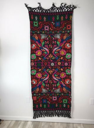 Vintage Guatemalan Hand Woven Huilpa with Bright Colors / Wall Hanging Tapestry 2
