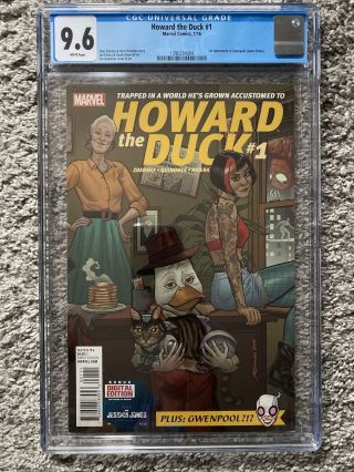 2016 Marvel Howard The Duck 1 1st Appearance Gwenpool Cgc 9.  6 White Box2