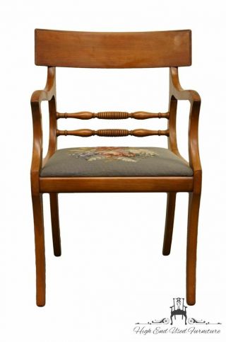 Antique Duncan Phyfe Dining Arm Chair with Needlepoint Cushion 2