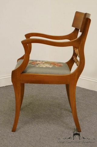 Antique Duncan Phyfe Dining Arm Chair with Needlepoint Cushion 5
