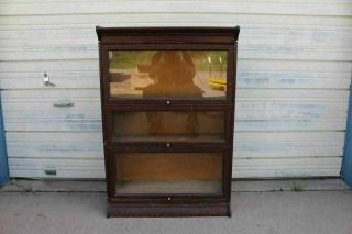 Old Grand Rapids Mahogany Lawyer Barrister Stacking Bookcase