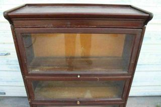 Old Grand Rapids Mahogany Lawyer Barrister Stacking Bookcase 3