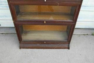 Old Grand Rapids Mahogany Lawyer Barrister Stacking Bookcase 4