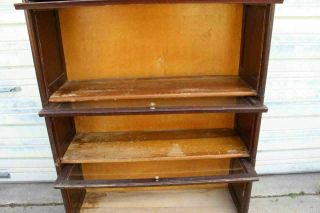 Old Grand Rapids Mahogany Lawyer Barrister Stacking Bookcase 6