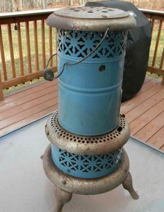 Vintage Perfection 630 Blue Kerosene Smokeless Oil Heater Stove with Burner 2