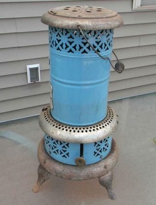 Vintage Perfection 630 Blue Kerosene Smokeless Oil Heater Stove with Burner 3