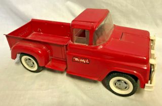 Collectible Vtg Pressed Steel Buddy L Red Pickup Truck Vehicle Transportation